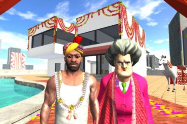 Franklin Marry Scary Teacher in Indian Bike Driving 3D