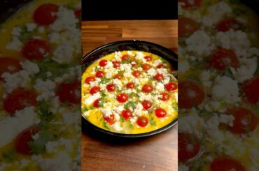 Tortilla Pizza Recipe! Easy Breakfast #shorts #asmr