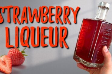 STRAWBERRY LIQUEUR by Italian recipe / Homemade alcohol on vodka