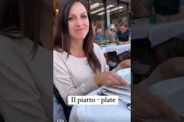 ITALIAN RESTAURANT VOCABULARY #SHORTS