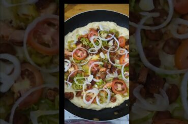 Home Made Pan Pizza / Try This Way #food #cooking #howtomakewhitesaucepasta #lifeisbutadream