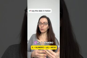 Say the date in Italian #learnitalian