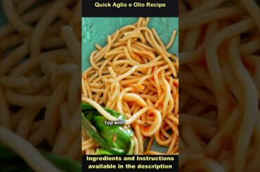 Quick Aglio e Olio Recipe #pasta #easynutrition #italianrecipes #cooking #easyrecipes #funny #food