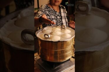 Brass idli vessel for fluffy, soft idlis. Perfect fitting cloth for the plates!  #brassware #zishta