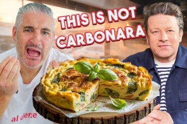 Italian Chef Reacts to Jamie Oliver Carbonara Cake Recipe