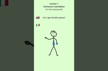 Italian Phrases at the Restaurant | Lesson 1