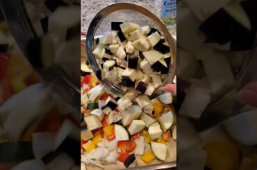 Italian Roasted Veggies #vegan#vegetables#roasted#cook#italy#chef#food#cooking#italianfood#shorts