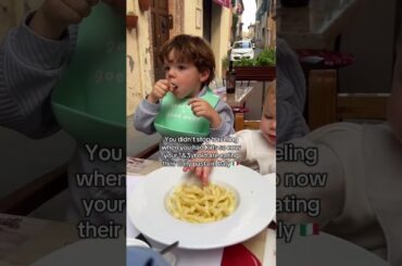 We didn't stop traveling... now they're eating pasta in Italy with us!