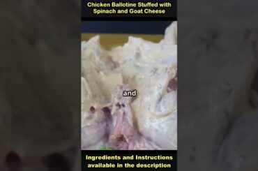 Chicken Ballotine Stuffed with Spinach and Goat Cheese #food #easynutrition #italianrecipes