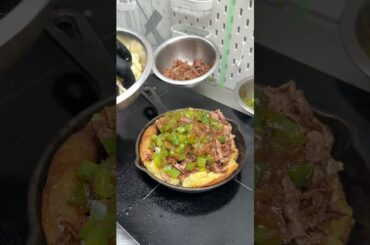 Philly Cheesesteak Baked Potato Pie #Shorts