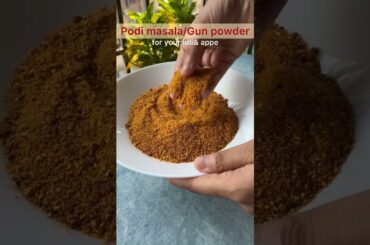 Podi Masala Recipe | Gun Powder Chutney | Food Prescription #shorts