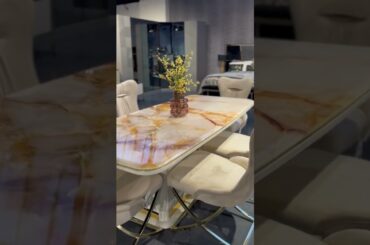 Coffee Marble Dining Table | Table Design #shorts