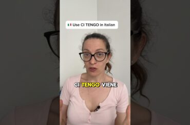 Are you using CI TENGO in Italian? #learnitalian