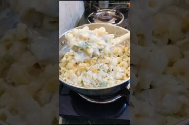 husband ke liye banaya white sauce pasta | #recipe #food #cooking #minivlog