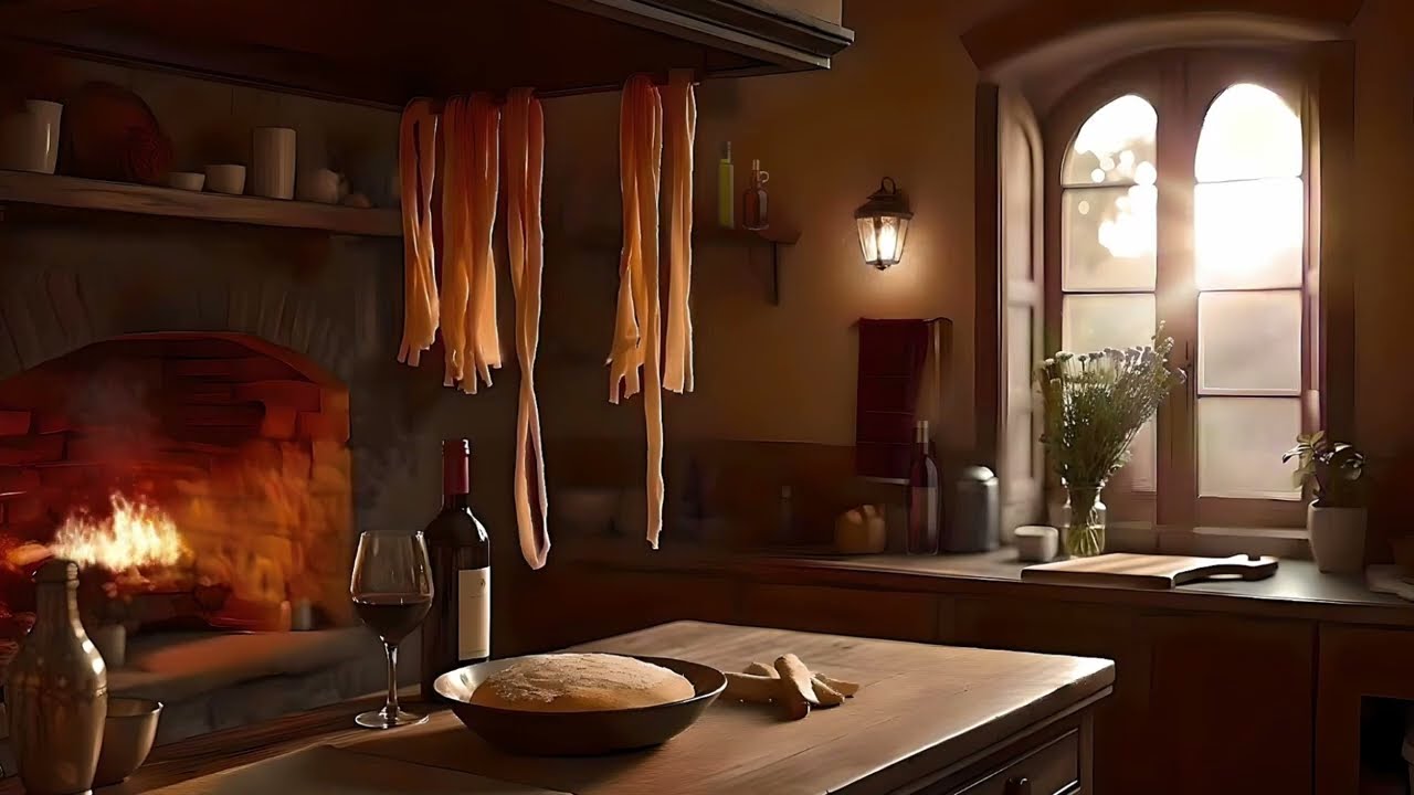 Warm Italian Kitchen Ambience w/ Fire Oven Sounds & Cooking Music | Dinner Party Music | No Mid Ads Warm Italian Kitchen Ambience w/ Fire Oven Sounds & Cooking Music | Dinner Party Music | No Mid Ads