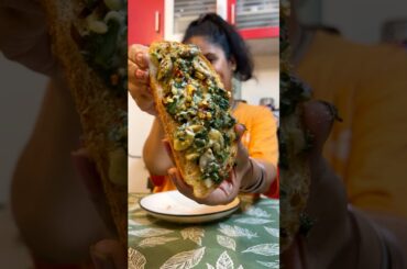 Creamy Mushroom Spinach Toast | #cookingathome