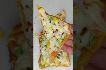 Leftover Bread Recipe | Bread Pizza Recipe ASMR #shorts #food #asmr #recipe