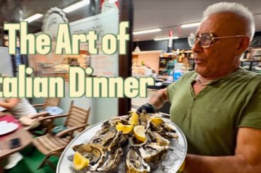 Dinner with Italian friends. How to open oysters correctly. Master class from Italian chef!