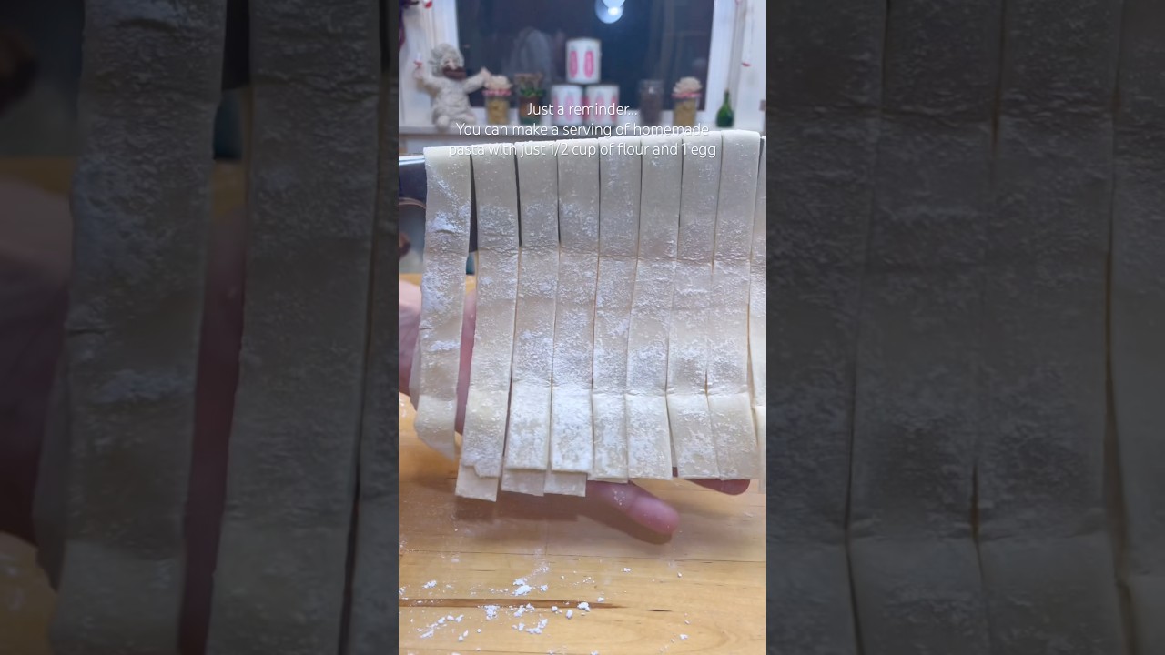 Two Ingredient Homemade Gluten Free Pappardelle #pasta #shorts Two Ingredient Homemade Gluten Free Pappardelle #pasta #shorts