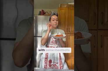 Making Lasagna Pasta w/ meatballs for the first time #pasta #food #cooking #italy #foodshorts #fyp