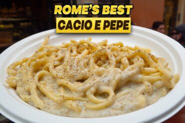 The Best CACIO e PEPE in Rome it's from a Take Away Shop