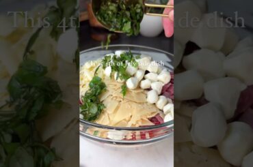 Creamy Italian Pasta Salad #sidedish #summerrecipes #partyfood