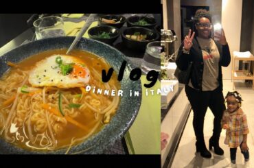 FRIDAY NIGHT VLOG | Eating spicy ramen at a restaurant in Italy