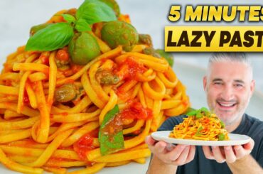 5 Minute LAZY PASTA Recipe that will Impress Anyone! Easy to Make!
