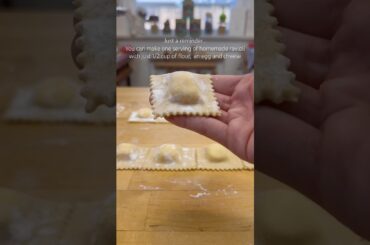 Four Ingredient Homemade Ravioli #pasta #shorts