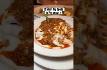 12 must try spots in Florence, Italy #florence #italianfood #foodie