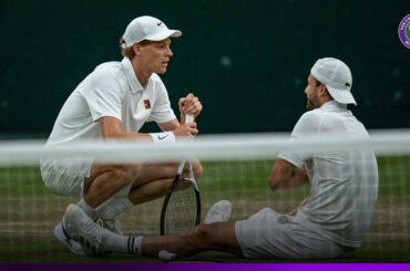 Sinner shows incredible sporting values as he comforts Dimitrov after his injury | Wimbledon 2025