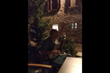 Sting's Fields of Gold (solo guitar cover), wine bar, Italy