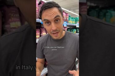 Shopping for pasta at a grocery store in Italy
