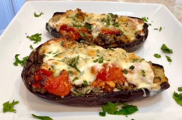 Cheesy Eggplant Boats Recipe | Baked Eggplant | Best Stuffed Eggplant | Vito’s Italian Cucina