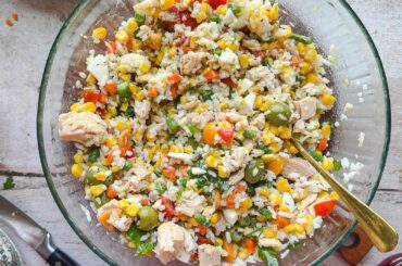 Italian Tuna and Rice Salad - Filling and Delicious!