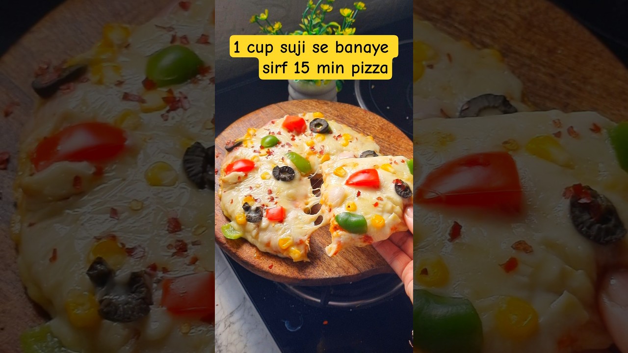 Instant Suji Pizza on Tawa | No Yeast No Oven! #shorts #nashta #pizza #suji #shorts #recipe Instant Suji Pizza on Tawa | No Yeast No Oven! #shorts #nashta #pizza #suji #shorts #recipe