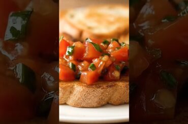 The Perfect Bruschetta Recipe in 8 Seconds! (AI-Generated Video) | Classic Italian Appetizer