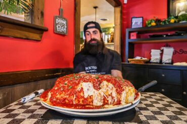 THIS HUGE ITALIAN EATING CHALLENGE HAS ONLY BEEN BEATEN TWICE IN TEN YEARS! | BeardMeatsFood