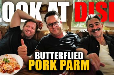 Joe DeRosa Cooks Butterflied Pork Parm - Look At Dish #17