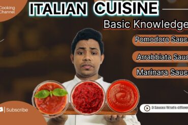 Italian CuIsIne Basic Knowledge | What Makes the 3 sauces different? Pomodoro , Arrabbiata ,Marinara