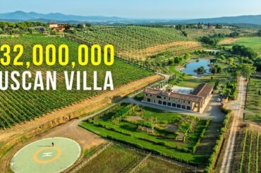 EXPLORE this $32M Italian Estate | 84 Acres of Vineyards, Olive Grove, Stables, and even a Helipad!