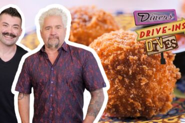 Guy Fieri and Joe Sasto Devour Beef Arancini in Chicago | Diners, Drive-Ins and Dives | Food Network