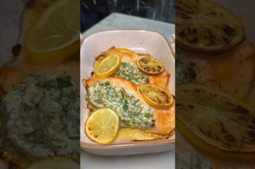 Juicy Stuffed Salmon with Creamy Filling #sofiaafoodie #short