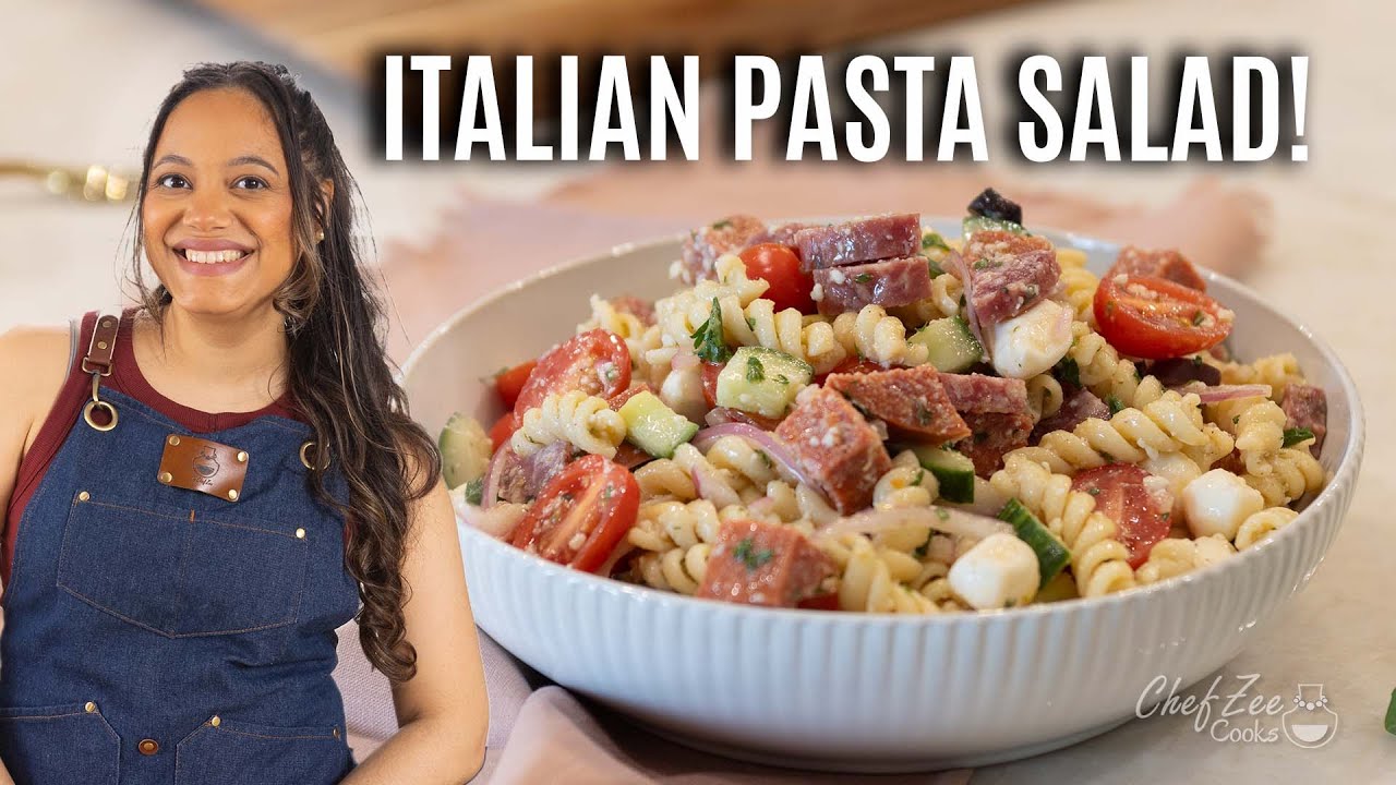 Italian Pasta Salad Recipe with Homemade Italian Dressing! Italian Pasta Salad Recipe with Homemade Italian Dressing!