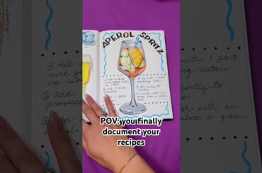 Illustrated Recipes: Carbonara, Tiramisu, Aperol Spritz & Bolognese #art #craft #recipes #italian