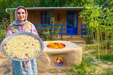 Iran Village Life : Rustic Recipe for a Large Pizza in a Clay Oven
