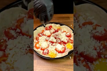 Tortilla Pizza! High-protein Breakfast #shorts