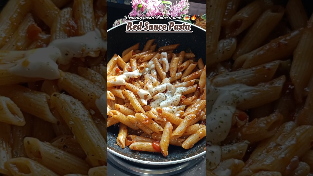 Quick and Easy Red Sauce Pasta Recipe #shorts Quick and Easy Red Sauce Pasta Recipe #shorts