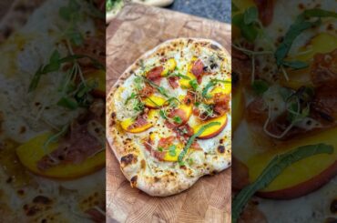 Peach, Prosciutto and Hot Honey Pizza