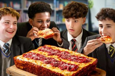 British Highschoolers try Detroit Pizza!